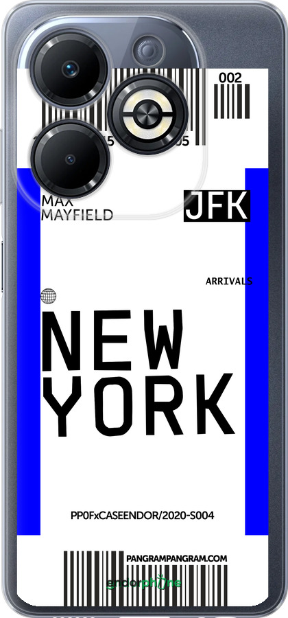 Силиконовый чехол New York для Infinix Smart 8 Plus - 4861u-3677 изображение 