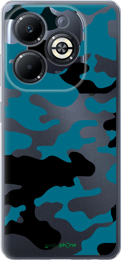 Силиконовый чехол Камуфляж прозрачный фон для Infinix Smart 8 Plus - 4877u-3677 изображение 