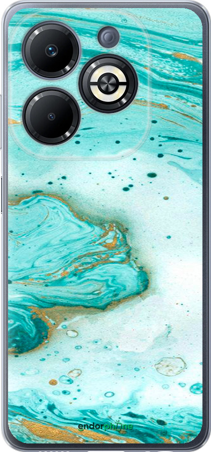 Силиконовый чехол Мраморный для Infinix Smart 8 Plus - 4895u-3677 изображение 