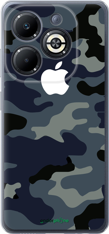 Силиконовый чехол Камуфляж 1 для Infinix Smart 8 Plus - 4897u-3677 изображение 