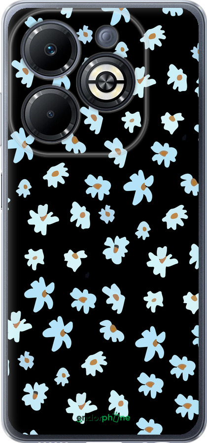 Силиконовый чехол Цветочный для Infinix Smart 8 Plus - 4900u-3677 изображение 