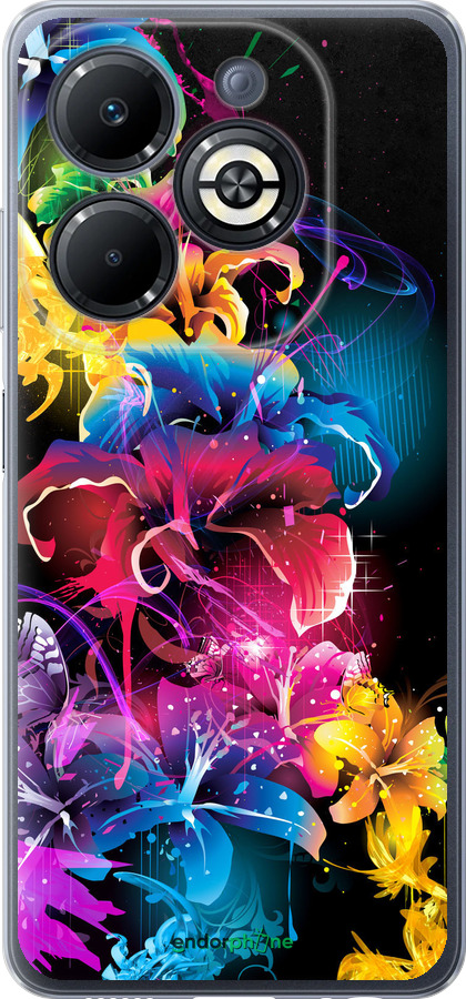 Силіконовий чехол Абстрактні квіти для Infinix Smart 8 Plus - 511u-3677 изображение 