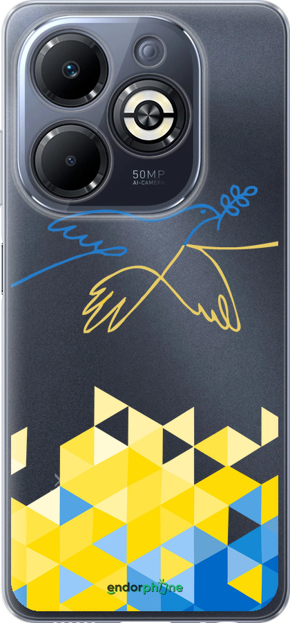 Силиконовый чехол Птица мира для Infinix Smart 8 Plus - 5231u-3677 изображение 