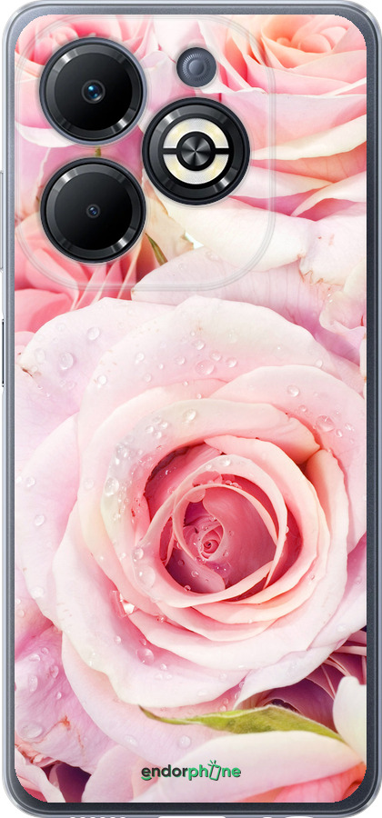 Силиконовый чехол Розы для Infinix Smart 8 Plus - 525u-3677 изображение 