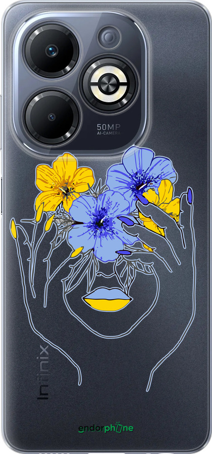 Силиконовый чехол Девушка v4 для Infinix Smart 8 Plus - 5276u-3677 изображение 