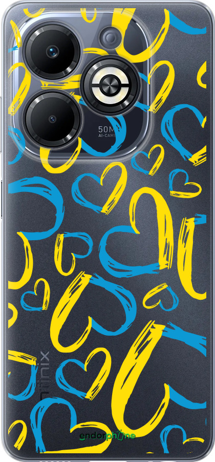 Силиконовый чехол Сердца UA для Infinix Smart 8 Plus - 5292u-3677 изображение 