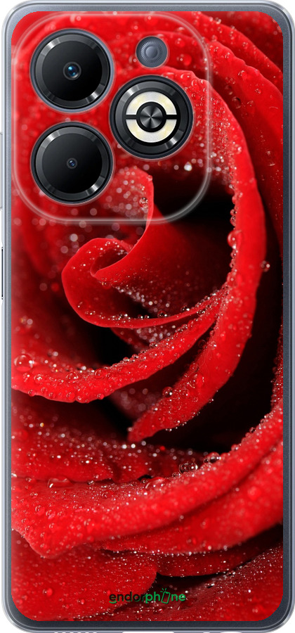 Силіконовий чехол Червона троянда для Infinix Smart 8 Plus - 529u-3677 изображение 