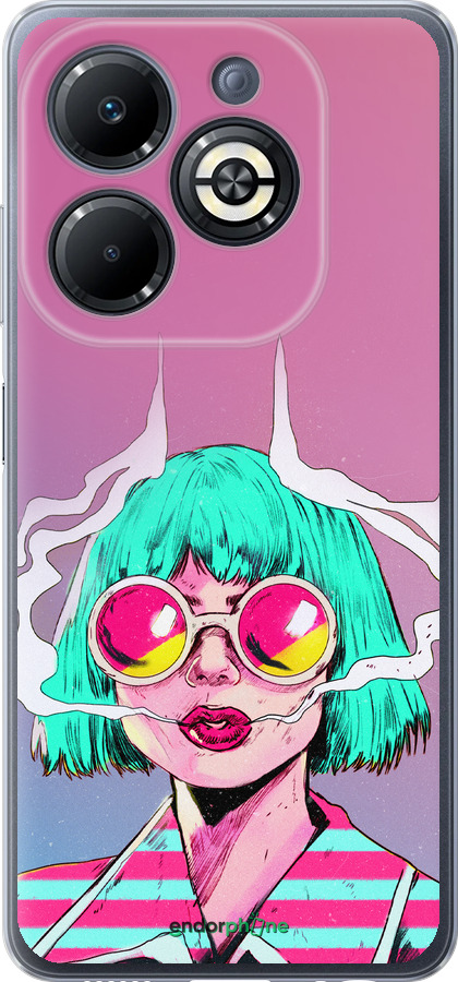 Силиконовый чехол Поп арт девушка для Infinix Smart 8 Plus - 5378u-3677 изображение 