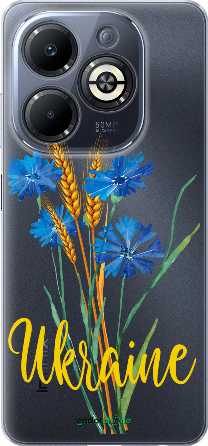 Силиконовый чехол Ukraine v2 для Infinix Smart 8 Plus - 5445u-3677 изображение 