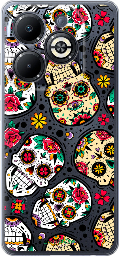 Силіконовий чехол Черепи для Infinix Smart 8 Plus - 5471u-3677 изображение 