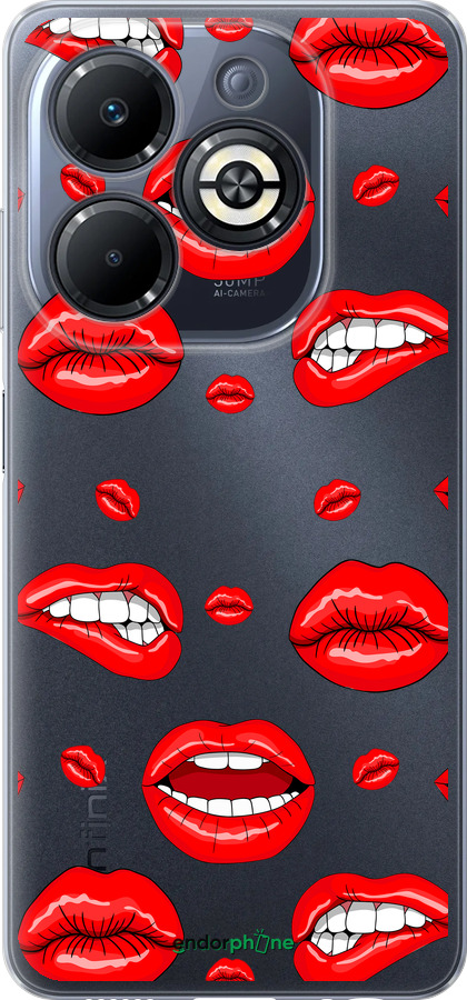 Силіконовий чехол Губи v3 для Infinix Smart 8 Plus - 5477u-3677 изображение 