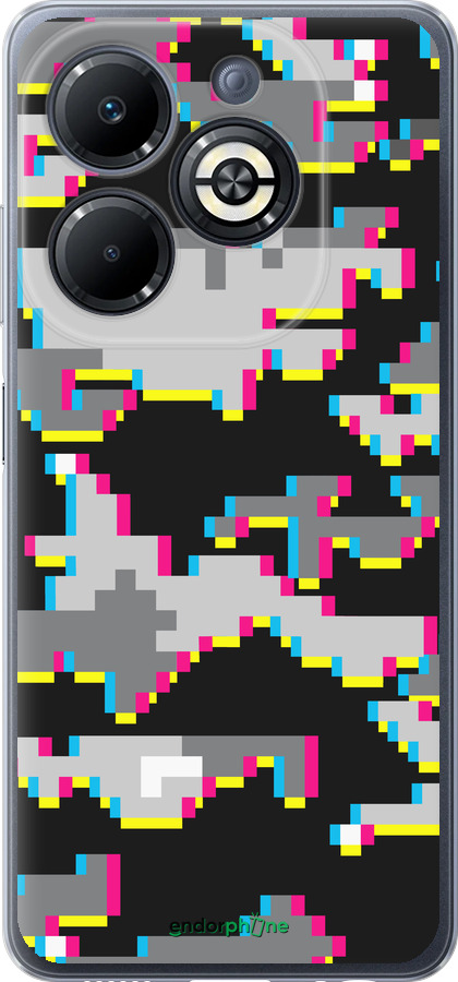 Силиконовый чехол Пиксельный камуфляж для Infinix Smart 8 Plus - 5481u-3677 изображение 