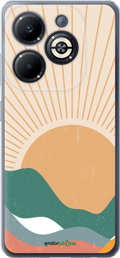Силиконовый чехол Горы и солнце v2 для Infinix Smart 8 Plus - 5488u-3677 изображение 