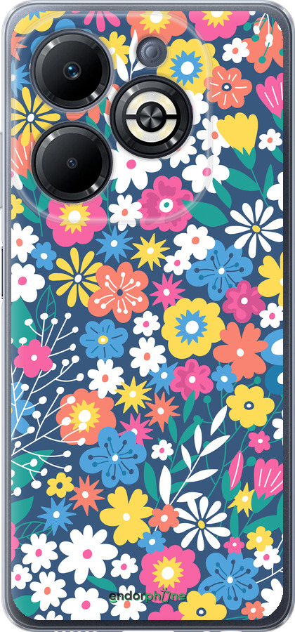 Силиконовый чехол Цветочный фон v4 для Infinix Smart 8 Plus - 5494u-3677 изображение 