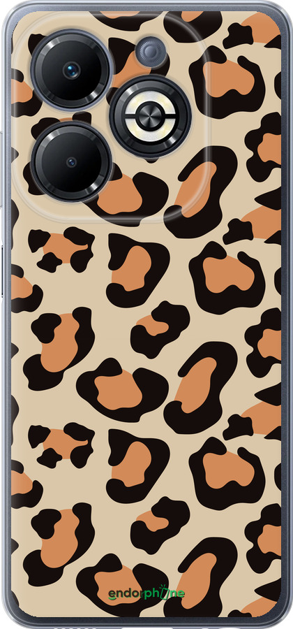 Силиконовый чехол Пятна леопарда v2 для Infinix Smart 8 Plus - 5496u-3677 изображение 