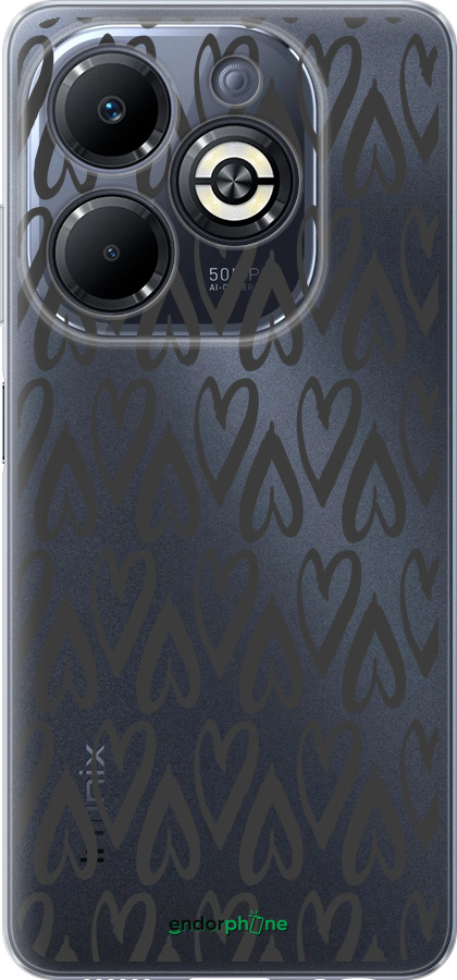 Силиконовый чехол Сердца v2 для Infinix Smart 8 Plus - 5497u-3677 изображение 