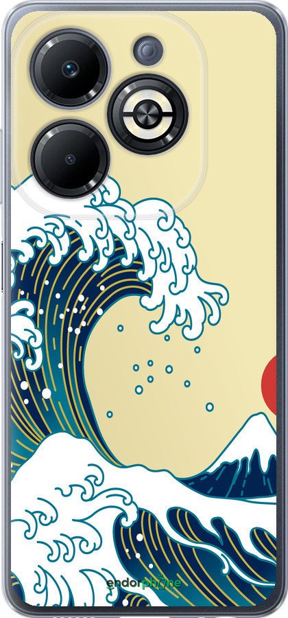 Силіконовий чехол Японські хвилі для Infinix Smart 8 Plus - 5533u-3677 изображение 