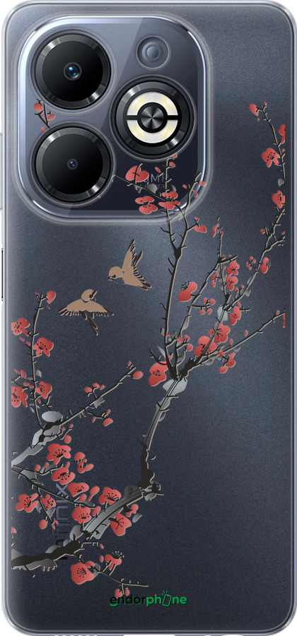 Силіконовий чехол Сакура v2 для Infinix Smart 8 Plus - 5538u-3677 изображение 