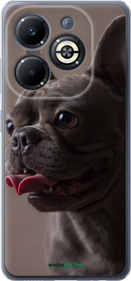 Силіконовий чехол Милий бульдог для Infinix Smart 8 Plus - 5546u-3677 изображение 