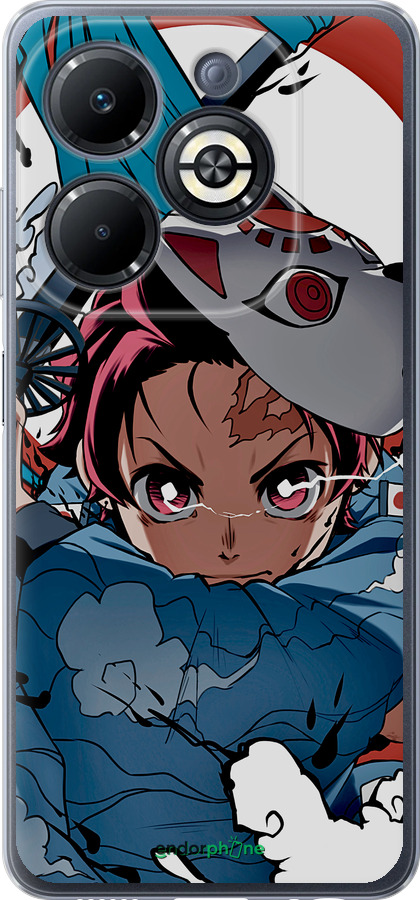 Силиконовый чехол Танджиро Камадо для Infinix Smart 8 Plus - 5574u-3677 изображение 