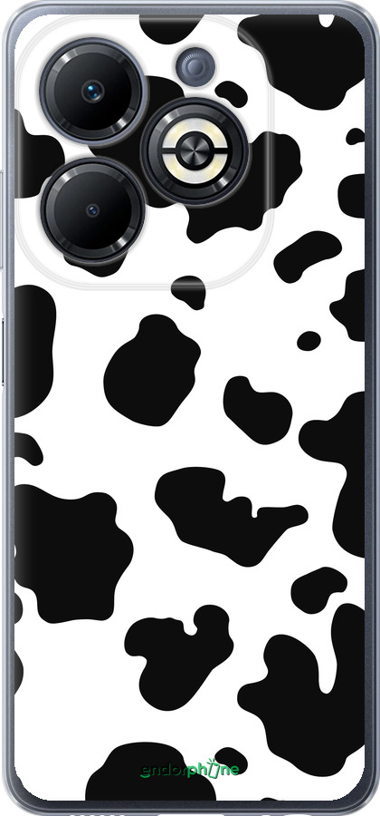 Силиконовый чехол Шкура коровы для Infinix Smart 8 Plus - 5576u-3677 изображение 