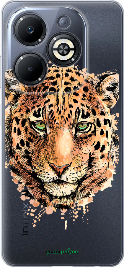 Силиконовый чехол Леопард v2 для Infinix Smart 8 Plus - 5606u-3677 изображение 
