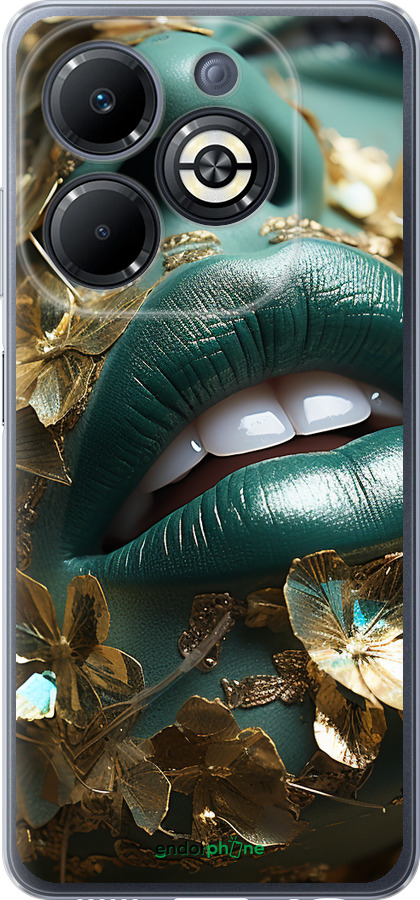 Силиконовый чехол Губы 2 для Infinix Smart 8 Plus - 5667u-3677 изображение 