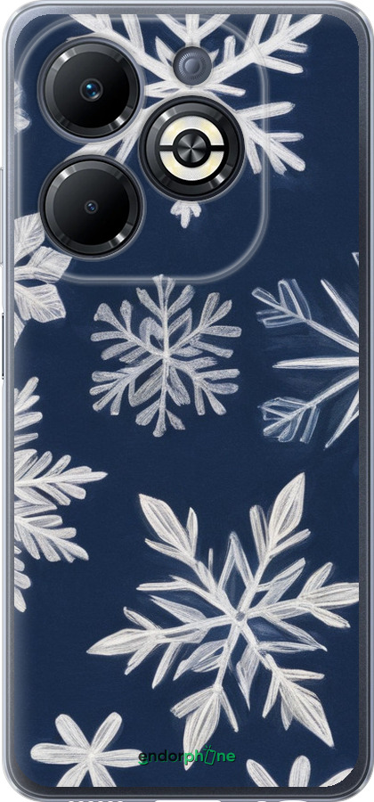 Силіконовий чехол Сніжинки для Infinix Smart 8 Plus - 5821u-3677 изображение 