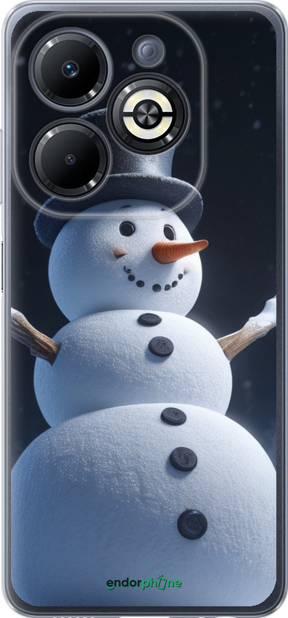 Силиконовый чехол Снеговик для Infinix Smart 8 Plus - 5826u-3677 изображение 