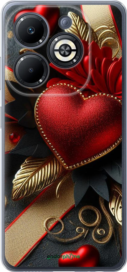 Силіконовий чехол Сердечки v2 для Infinix Smart 8 Plus - 5832u-3677 изображение 