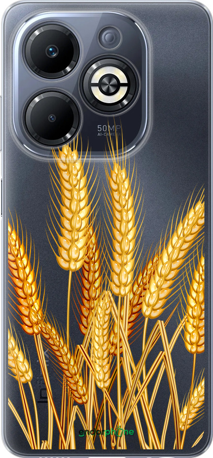 Силиконовый чехол Колоски пшеници для Infinix Smart 8 Plus - 5866u-3677 изображение 