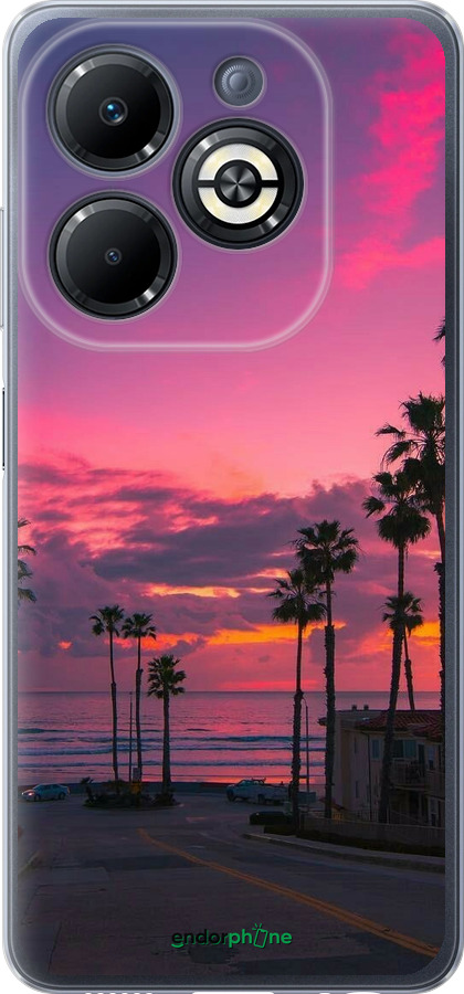 Силіконовий чехол Пальми для Infinix Smart 8 Plus - 5873u-3677 изображение 