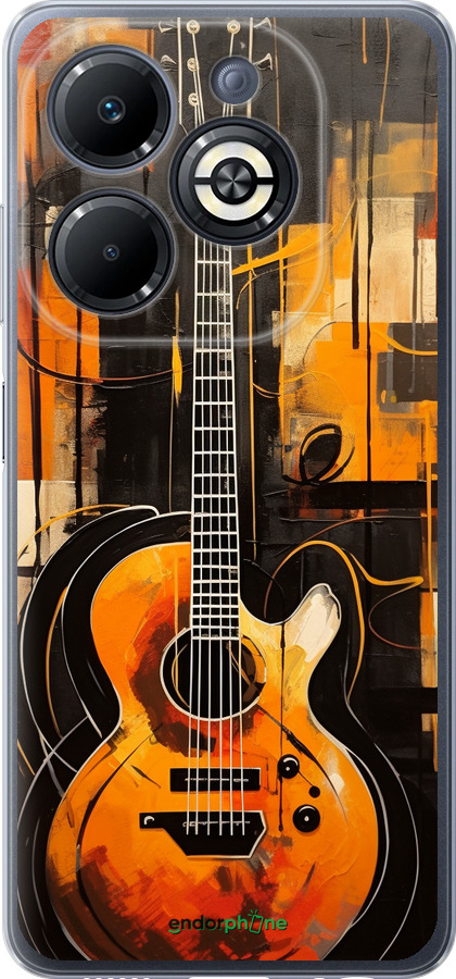 Силиконовый чехол Чехол для телефона Оранжевая Гитара для Infinix Smart 8 Plus - 5934u-3677 изображение 