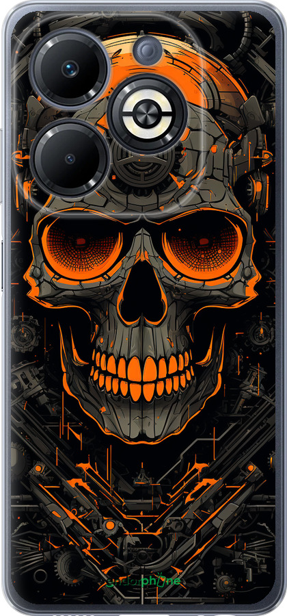 Силиконовый чехол Череп для Infinix Smart 8 Plus - 5952u-3677 изображение 