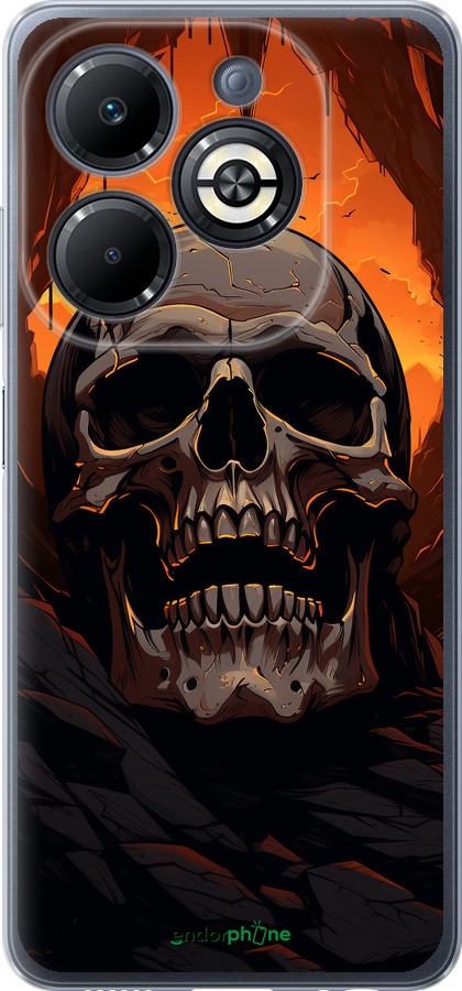 Силиконовый чехол Череп в пещере для Infinix Smart 8 Plus - 5959u-3677 изображение 