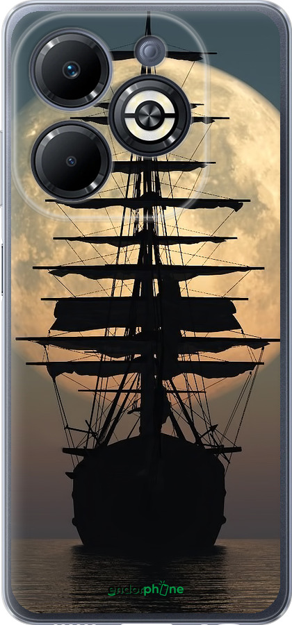 Силиконовый чехол Корабль для Infinix Smart 8 Plus - 5998u-3677 изображение 