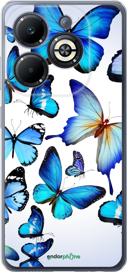 Силиконовый чехол Бабочки для Infinix Smart 8 Plus - 6023u-3677 изображение 