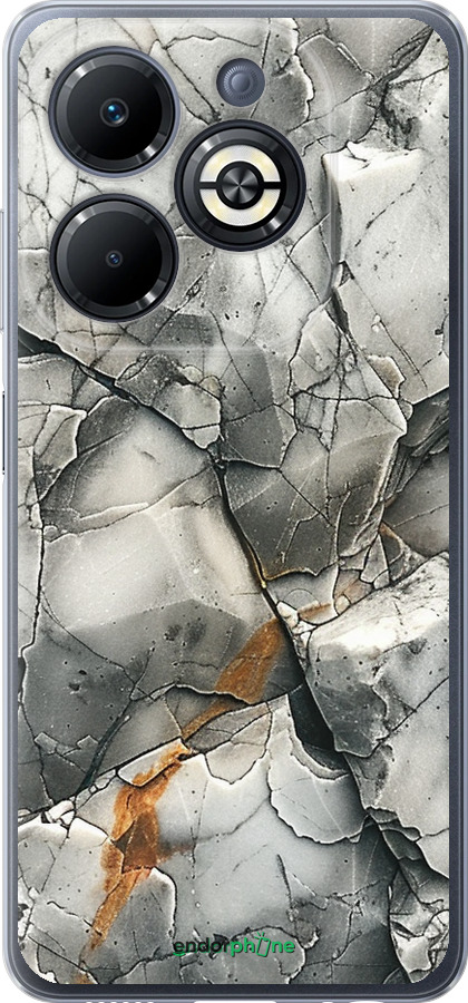 Силіконовий чехол Сірий мармур для Infinix Smart 8 Plus - 6041u-3677 изображение 