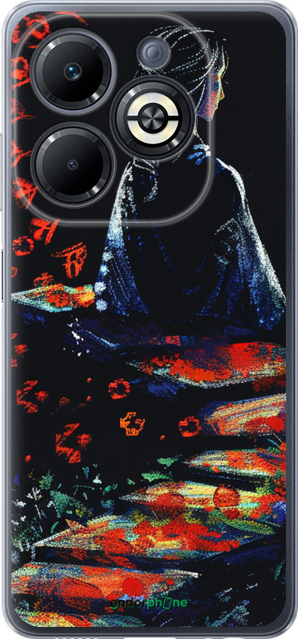 Силіконовий чехол Мрійлива дівчина для Infinix Smart 8 Plus - 6042u-3677 изображение 