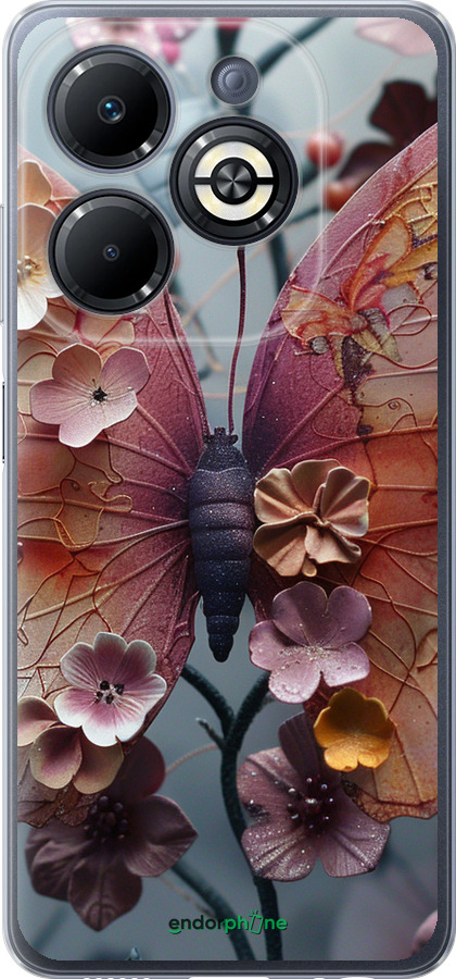 Силиконовый чехол Fairy Butterfly для Infinix Smart 8 Plus - 6048u-3677 изображение 