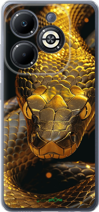 Силиконовый чехол Golden snake для Infinix Smart 8 Plus - 6072u-3677 изображение 