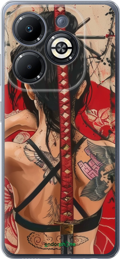 Силиконовый чехол Тайна катаны для Infinix Smart 8 Plus - 6074u-3677 изображение 