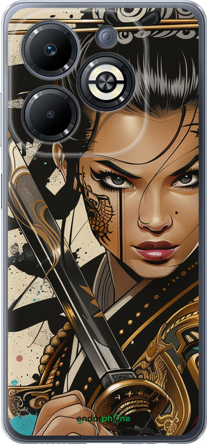 Силиконовый чехол Воительница ветров для Infinix Smart 8 Plus - 6077u-3677 изображение 