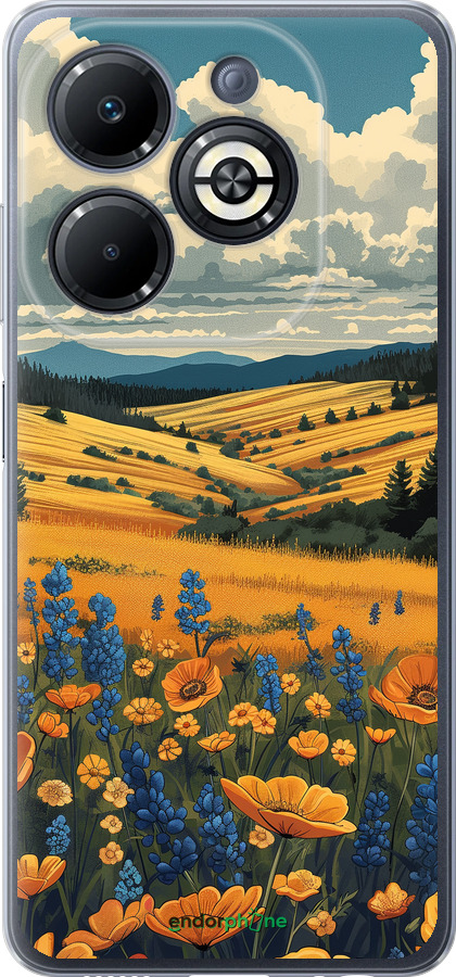 Силиконовый чехол Украинское поле для Infinix Smart 8 Plus - 6082u-3677 изображение 