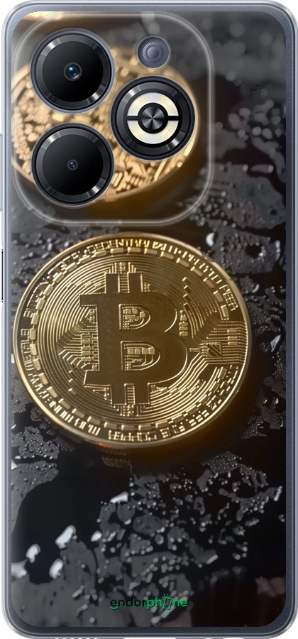 Силіконовий чехол Вулканійчний Bitcoin для Infinix Smart 8 Plus - 6092u-3677 изображение 