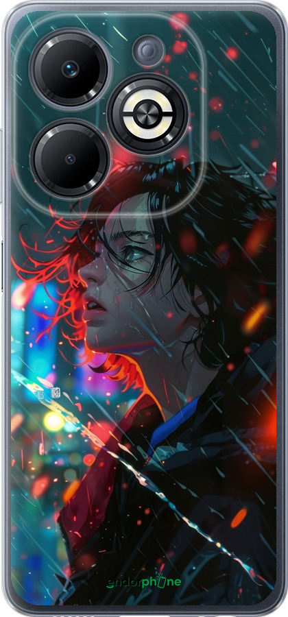 Силиконовый чехол Ночные огни для Infinix Smart 8 Plus - 6096u-3677 изображение 