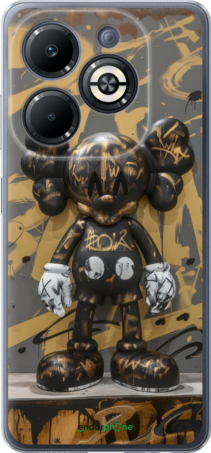 Силіконовий чехол Bronze kaws для Infinix Smart 8 Plus - 6097u-3677 изображение 