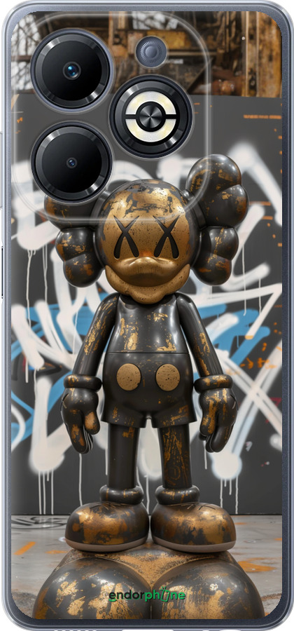Силіконовий чехол Bronze kaws v3 для Infinix Smart 8 Plus - 6099u-3677 изображение 