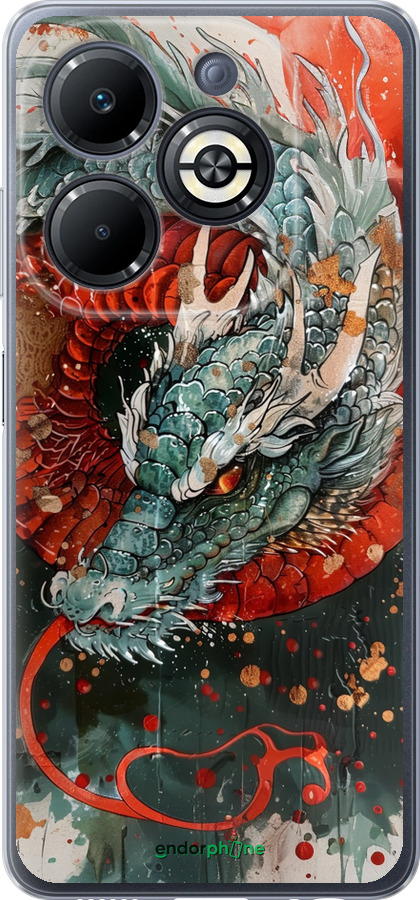 Силиконовый чехол Стихия огня для Infinix Smart 8 Plus - 6101u-3677 изображение 