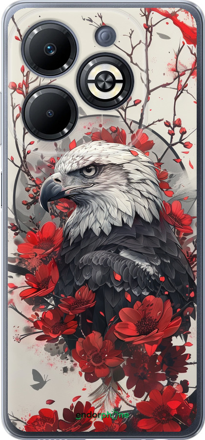 Силиконовый чехол Рубиновый орел для Infinix Smart 8 Plus - 6103u-3677 изображение 